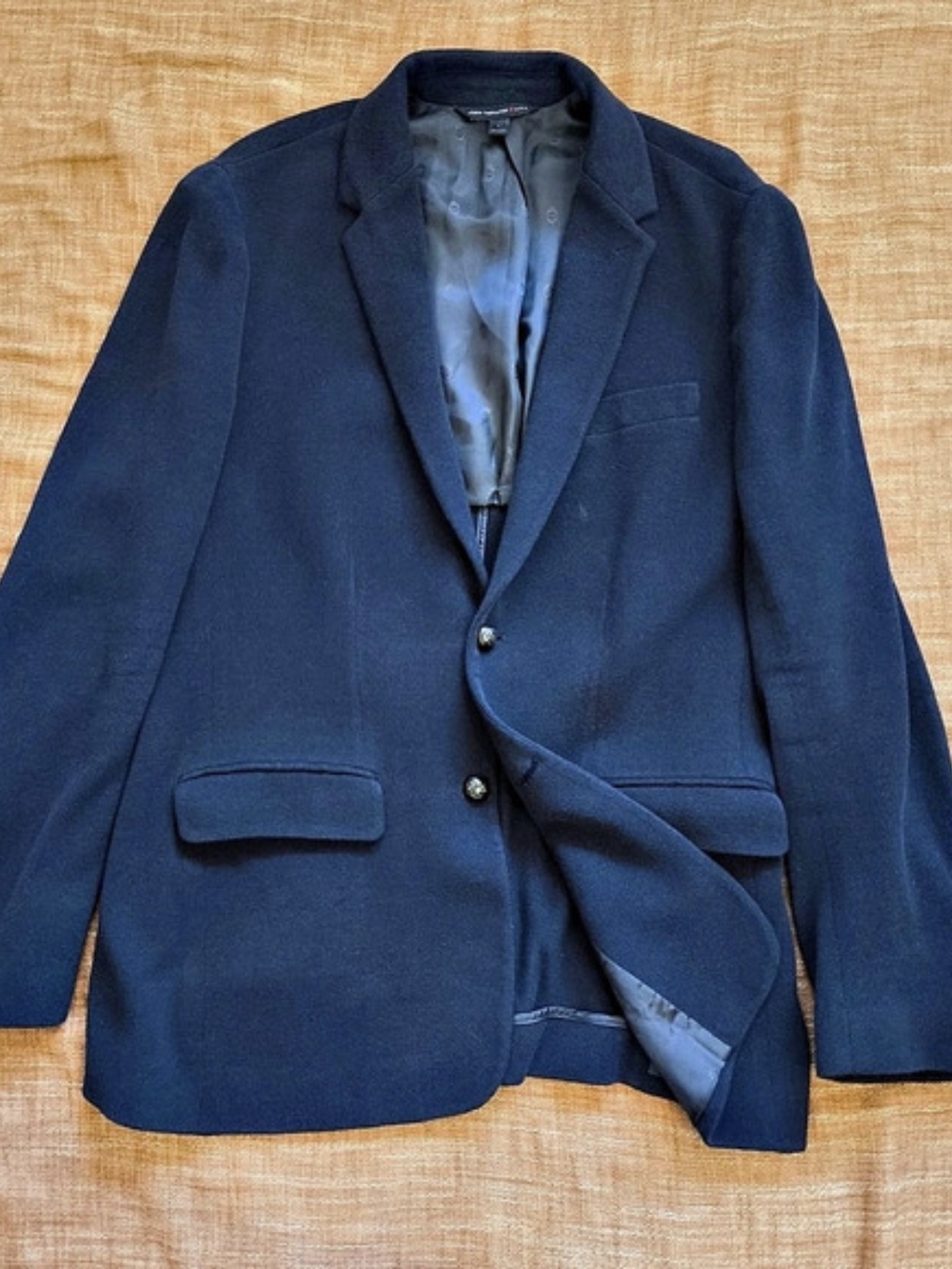 John Varvatos USA Navy Knit Crest Button Unstructured Cardigan Coat Men's Size L